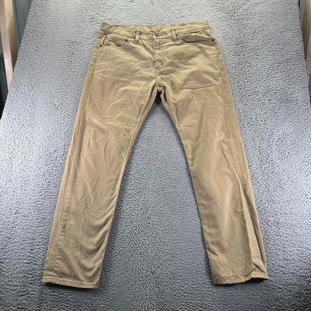 Levis 508 Jeans Men's 38x31‎ Brown Cotton Denim Straight Leg Workwear Light Wash
